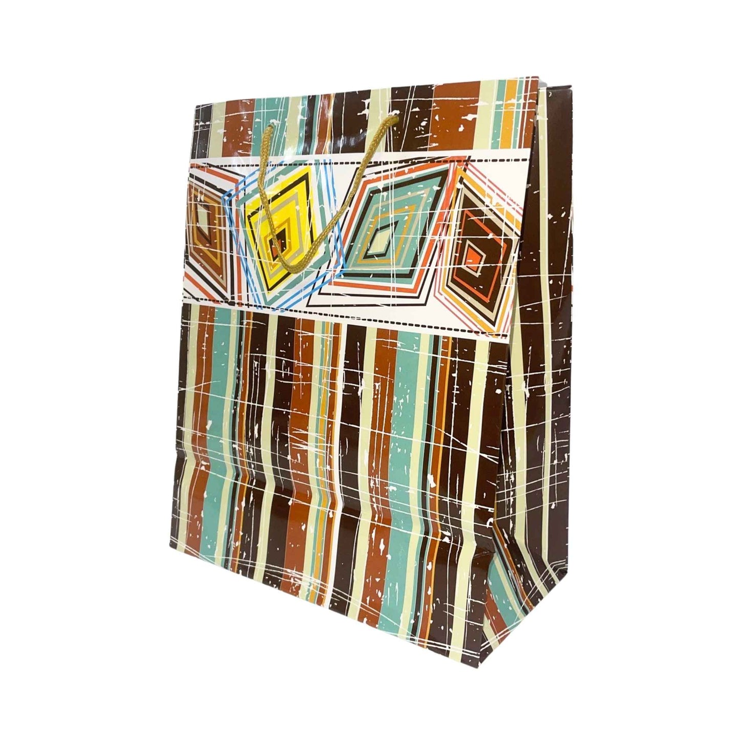 Brown and Green Stripe Bag