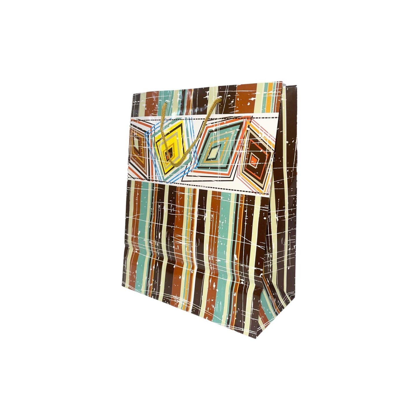 Brown and Green Stripe Bag