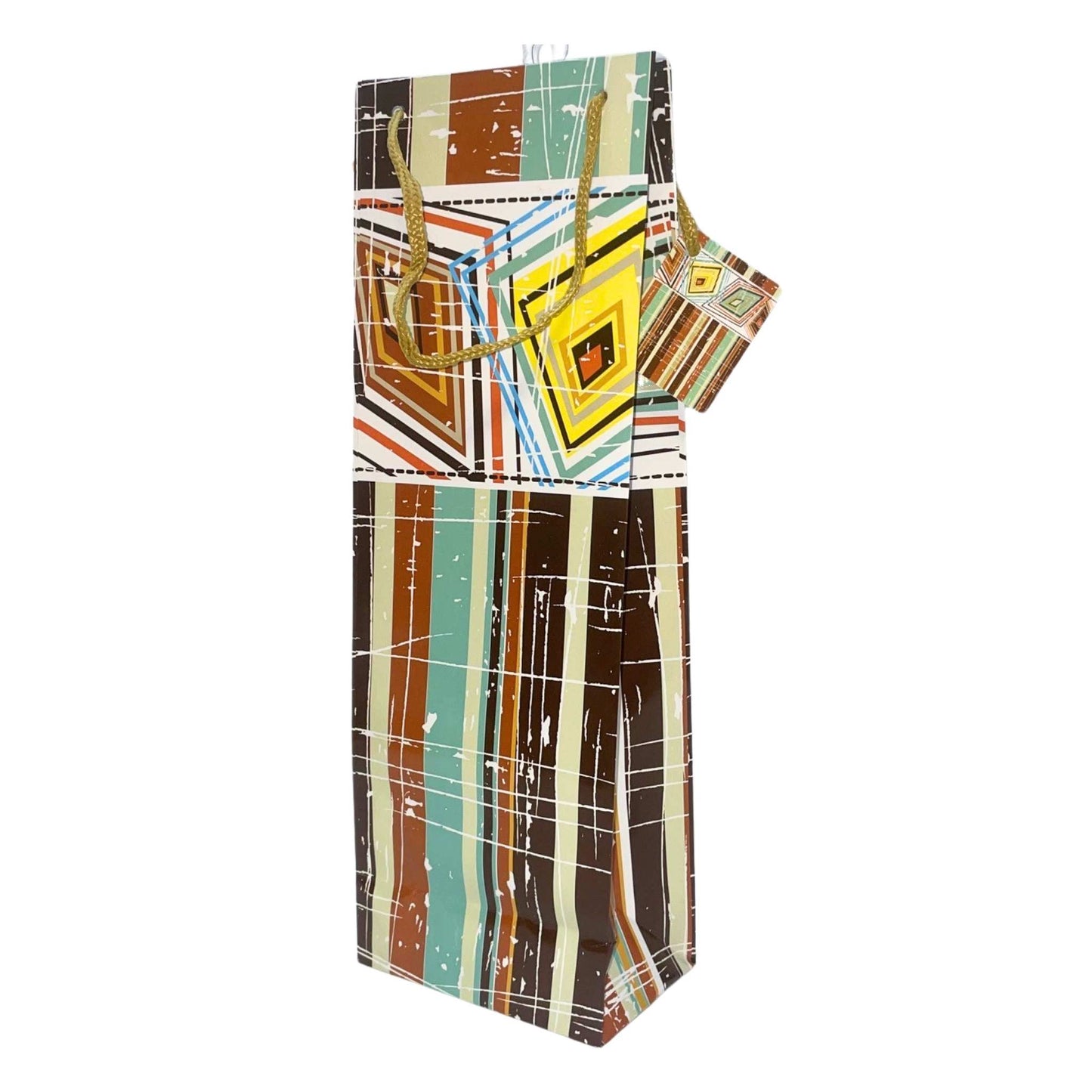 Brown and Green Stripe Bag