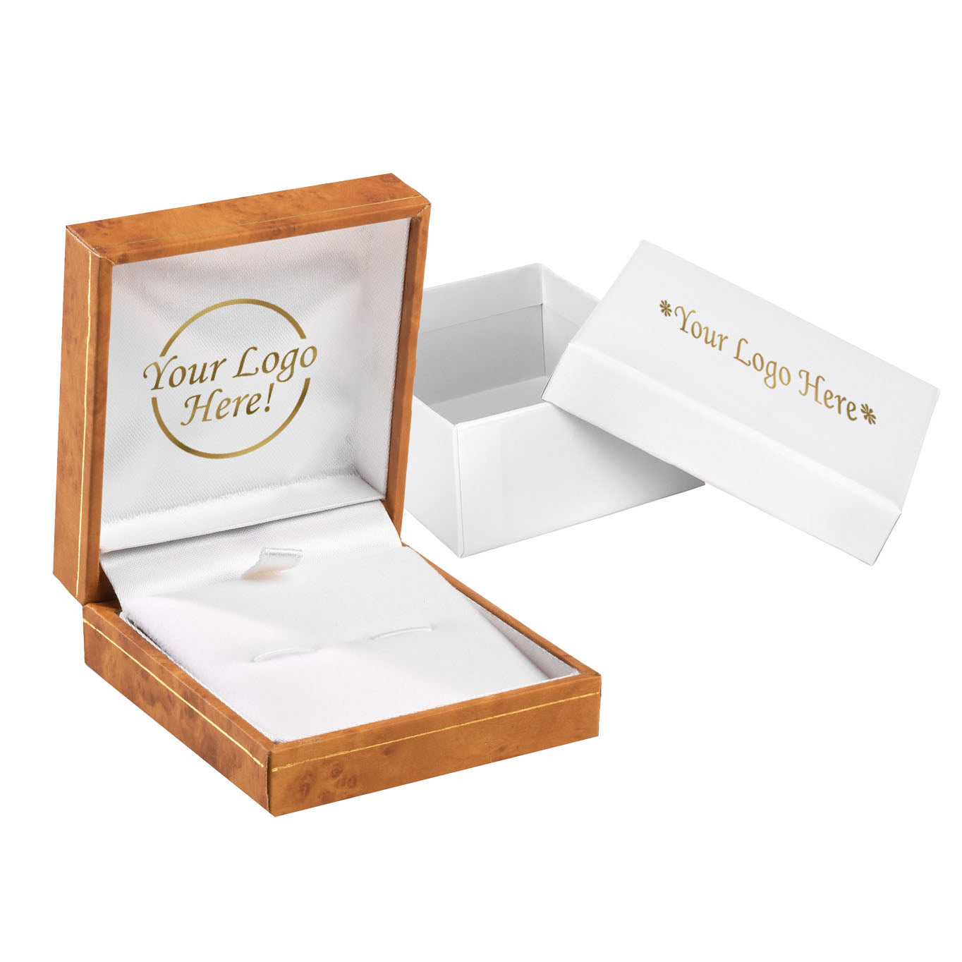 Woodgrain Leatherette Cufflink Box
