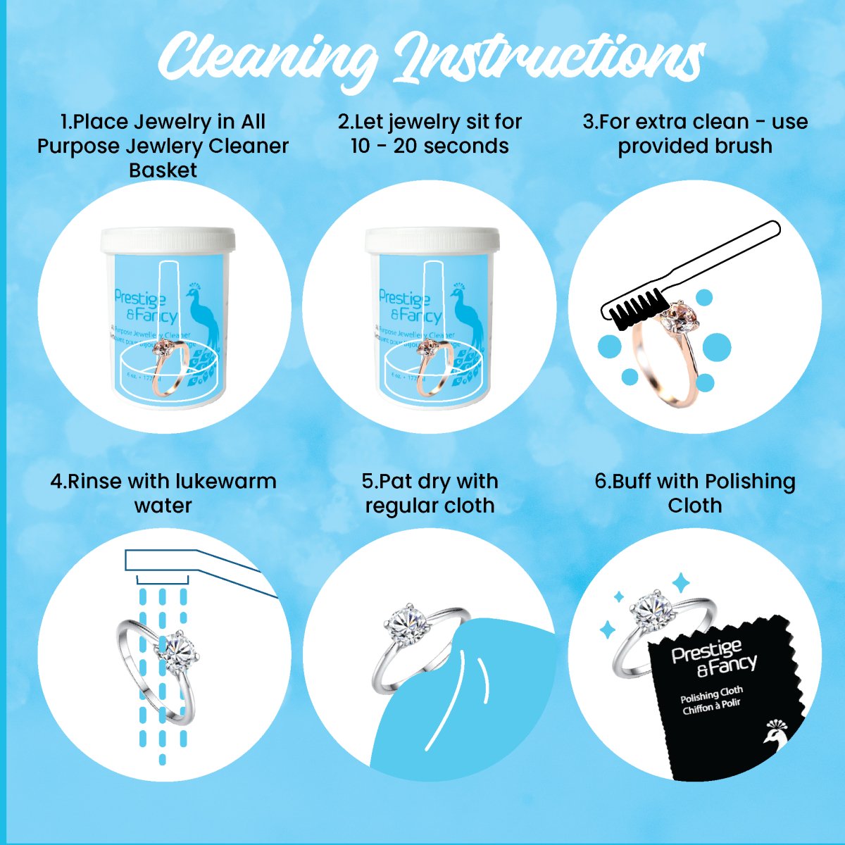 All Purpose Jewelry Dip Cleaning Kit - Prestige and Fancy -