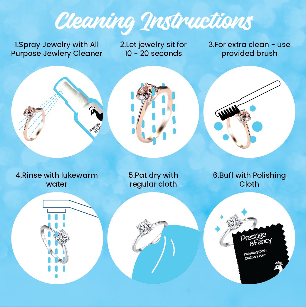 All Purpose Jewelry Spray Travel Cleaning Kit - Prestige and Fancy -