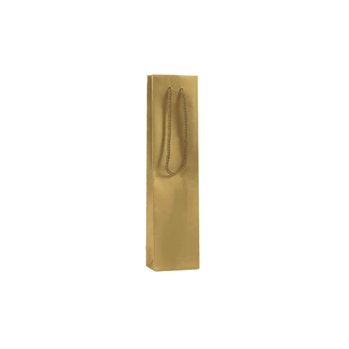 Classic Matte Laminated Gift Bag -2.5 x 1.5 x 10 - Prestige and Fancy - Gold
