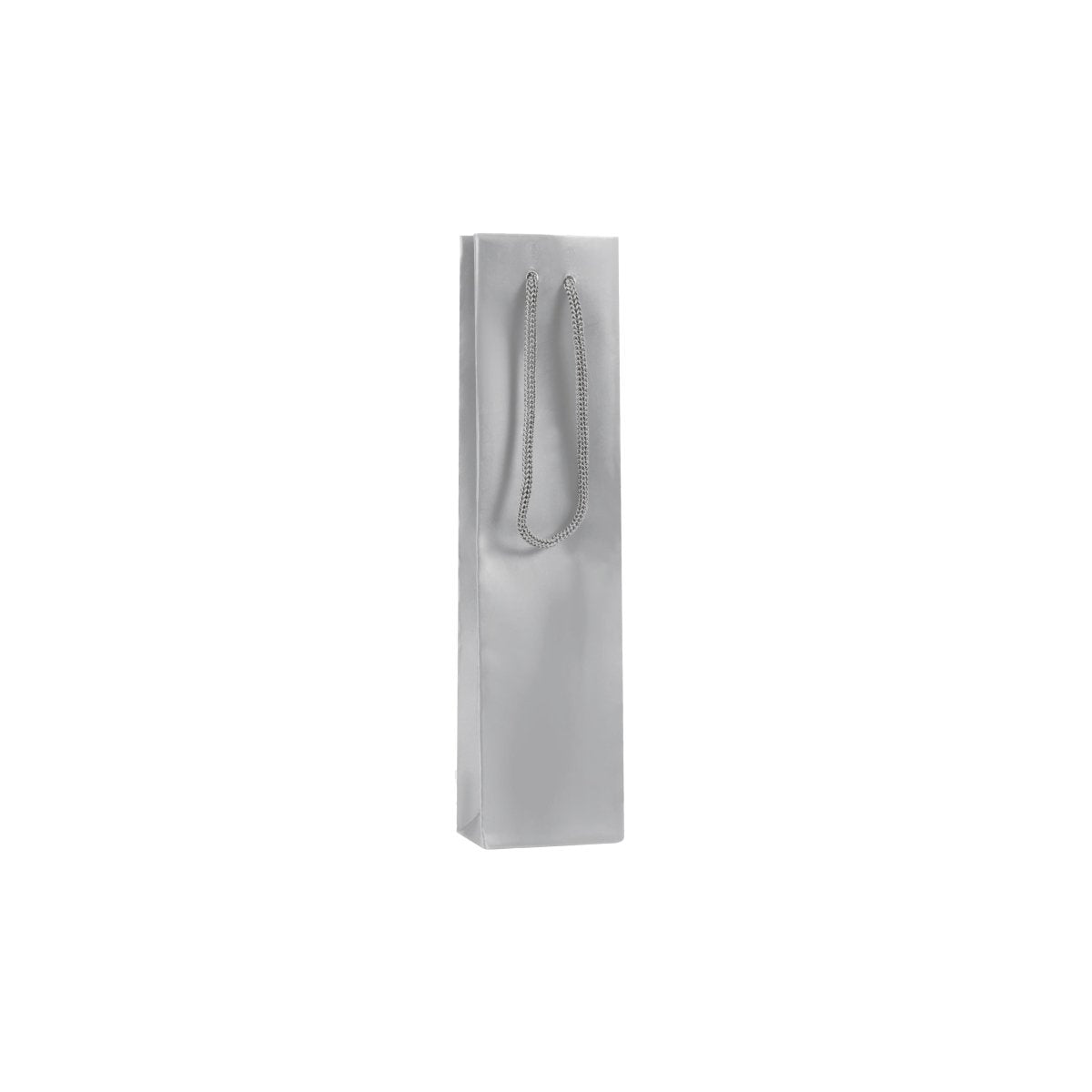 Classic Matte Laminated Gift Bag -2.5 x 1.5 x 10 - Prestige and Fancy - Silver