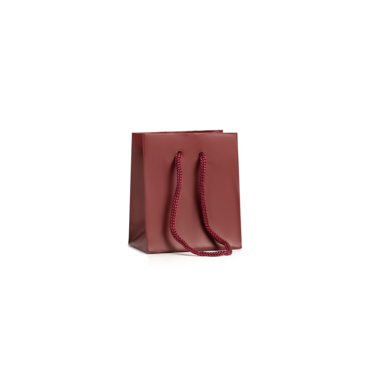 Classic Matte Laminated Gift Bag - 3 x 2 x 3.5 - Prestige and Fancy - Burgundy