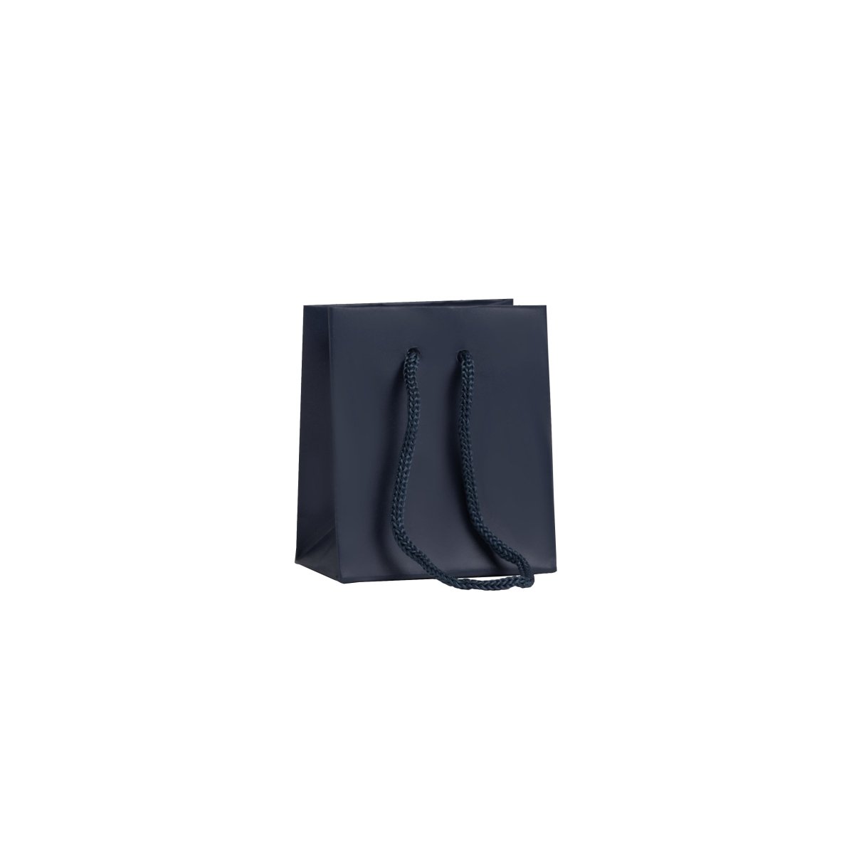 Classic Matte Laminated Gift Bag - 3 x 2 x 3.5 - Prestige and Fancy - Navy