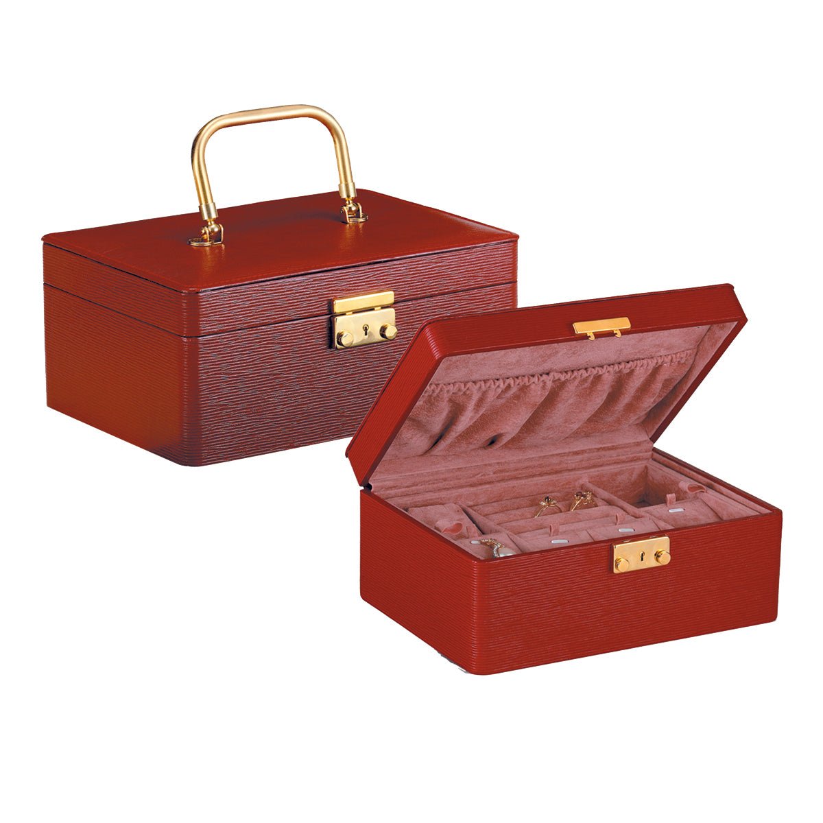 Jewelry Case with Handle and Key - Prestige and Fancy -