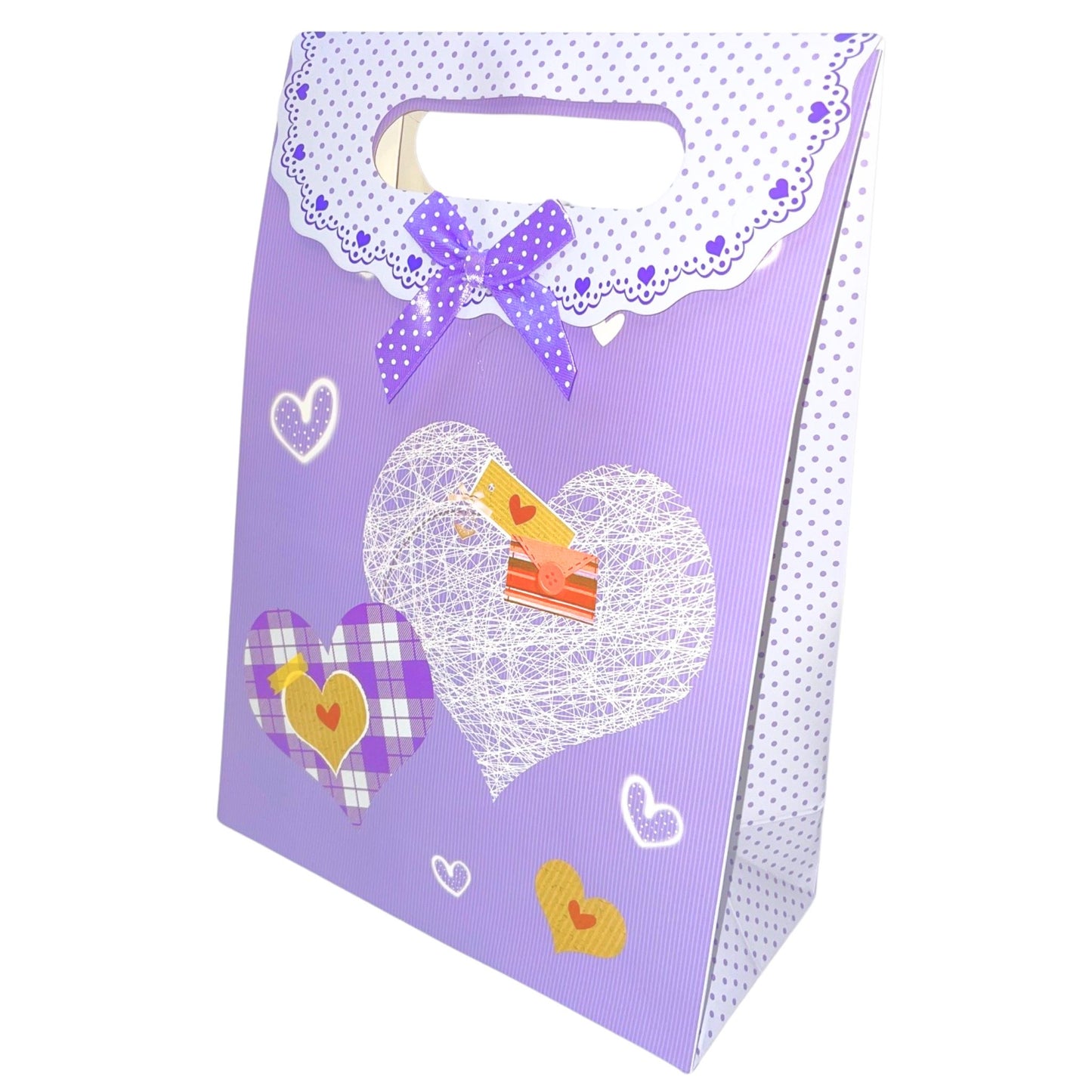Large Heart Flap Bag 11" x 6" x 14"