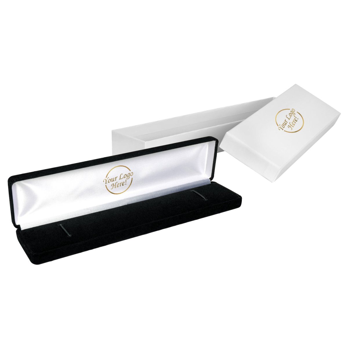 Plushed Velour Bracelet Box - Prestige and Fancy - Two Piece Packer