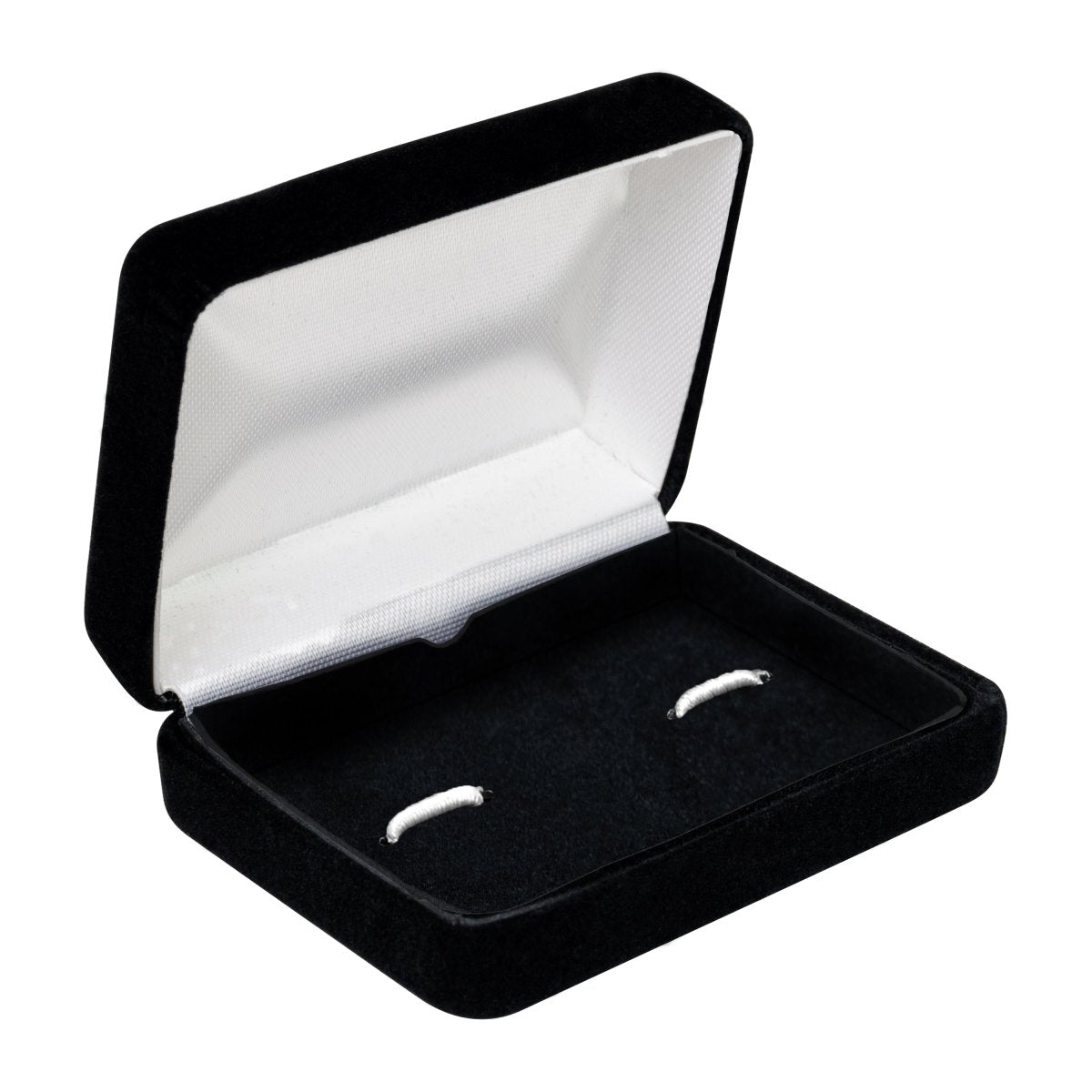 Plushed Velour Cufflink Box - Prestige and Fancy - Two Piece Packer
