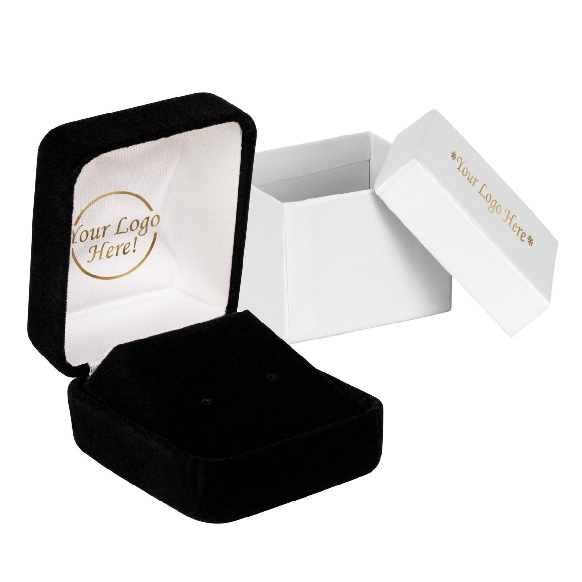 Plushed Velour Earring Box - Prestige and Fancy - Two Piece Packer