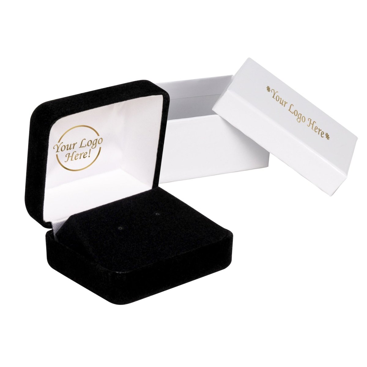 Plushed Velour Large Earring Box - Prestige and Fancy - Two Piece Packer
