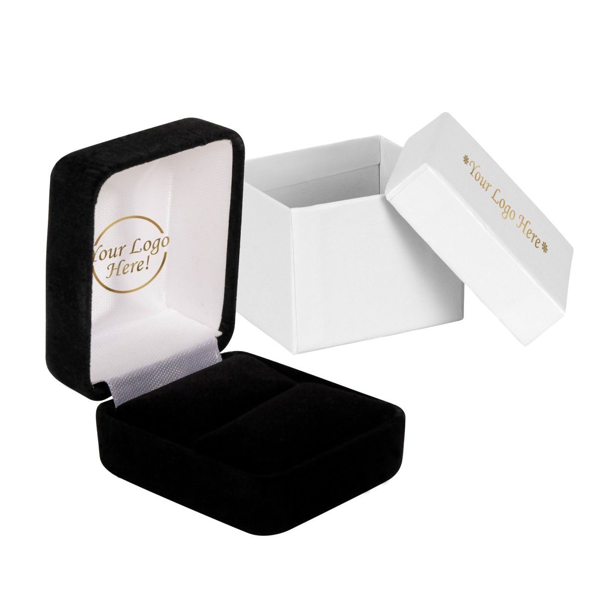 Plushed Velour Ring Box - Prestige and Fancy - Two Piece Packer