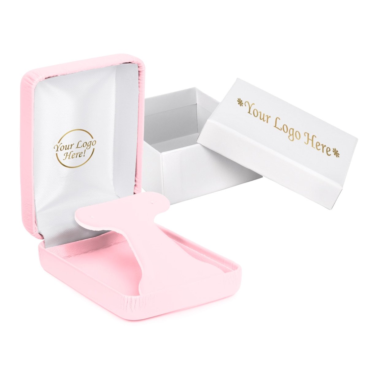 Vibrant Leatherette Hoop Earring Box - Prestige and Fancy - Pink Leatherette