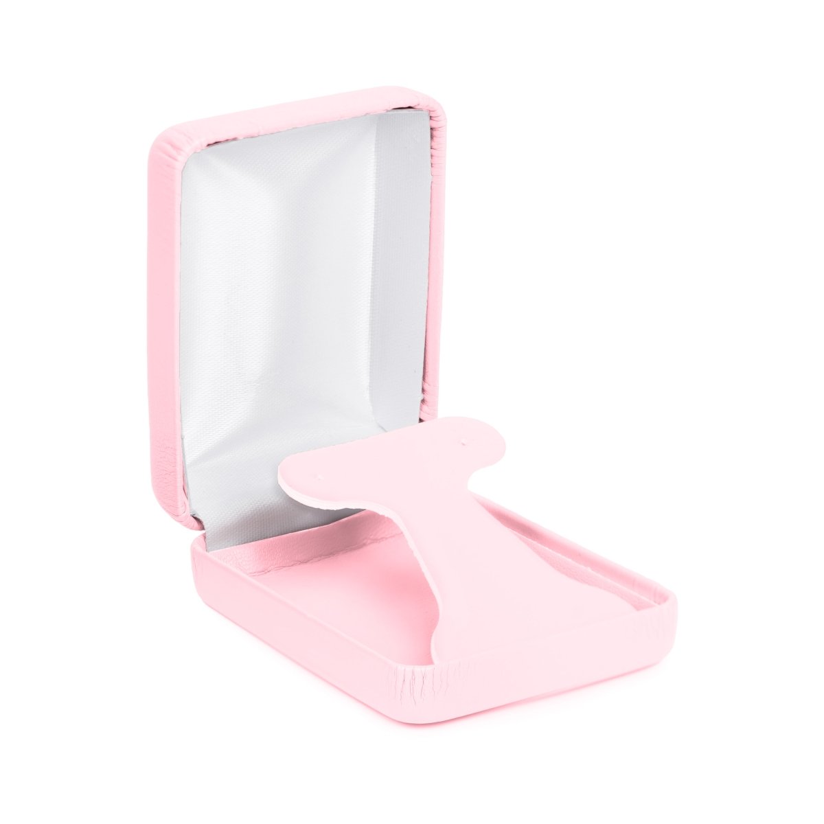 Vibrant Leatherette Hoop Earring Box - Prestige and Fancy - Pink Leatherette