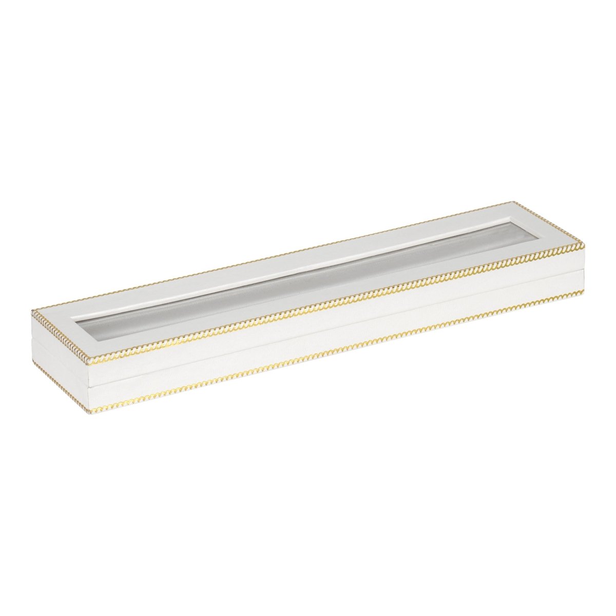 Window Leatherette Bracelet Box - Prestige and Fancy - White