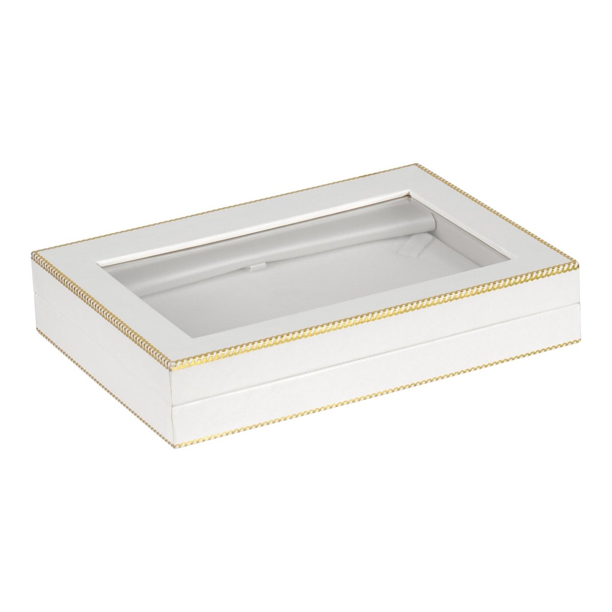 Window Leatherette Pearl Box - Prestige and Fancy - White