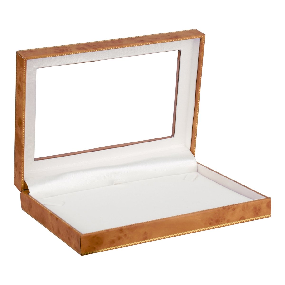 Window Leatherette Pearl Box - Prestige and Fancy - Woodgrain