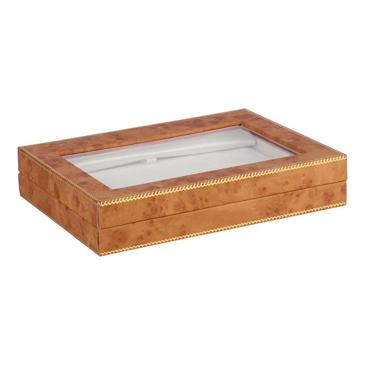 Window Leatherette Pearl Box - Prestige and Fancy - Woodgrain