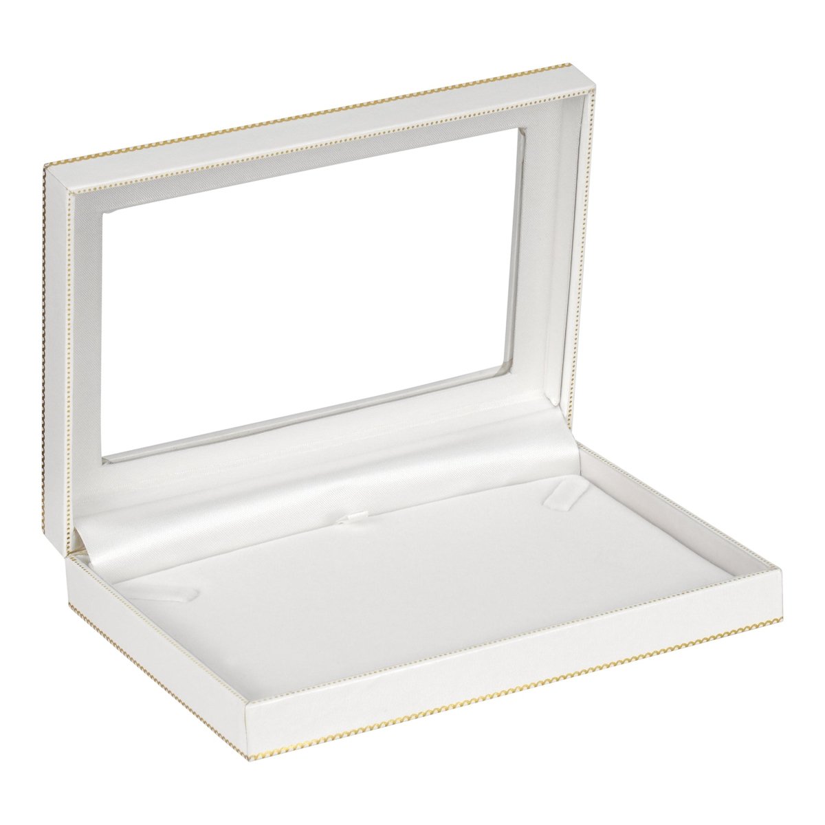 Window Leatherette Pearl Box - Prestige and Fancy - White