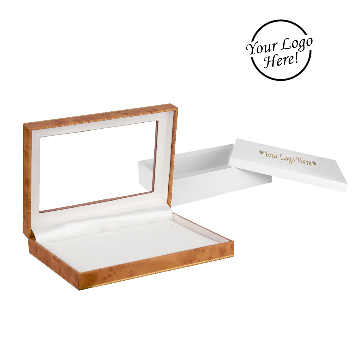 Window Leatherette Pearl Box - Prestige and Fancy - Woodgrain