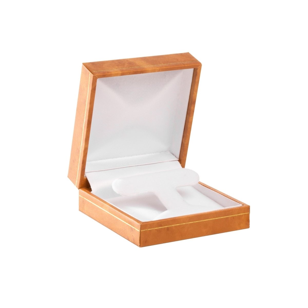 Woodgrain Leatherette Hoop Earring Box - Prestige and Fancy -