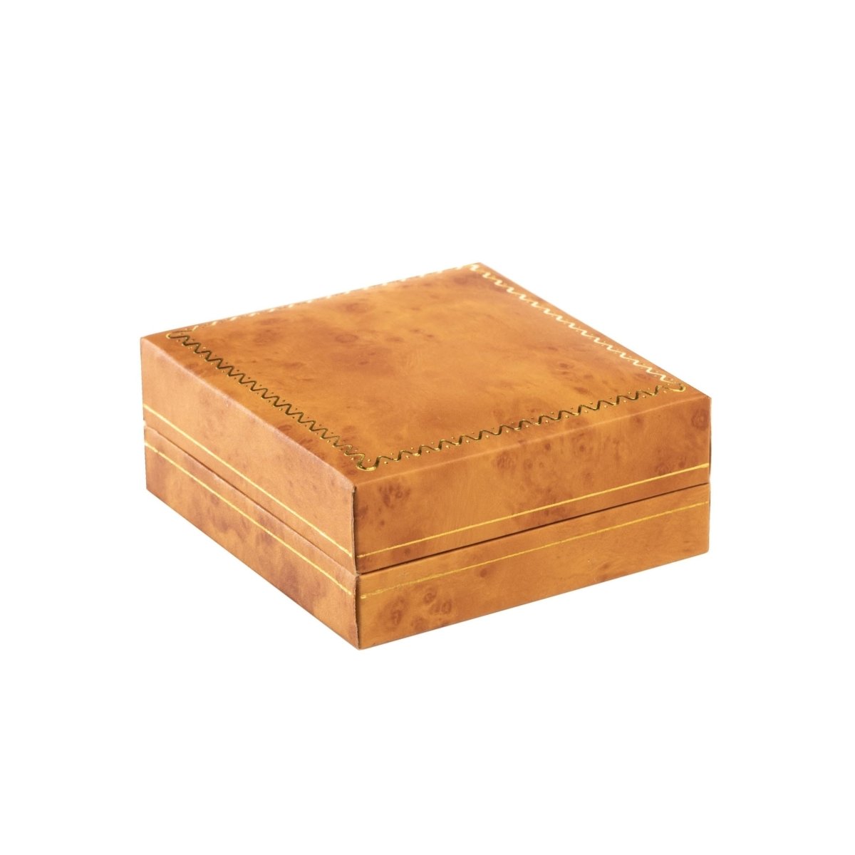 Woodgrain Leatherette Hoop Earring Box - Prestige and Fancy -