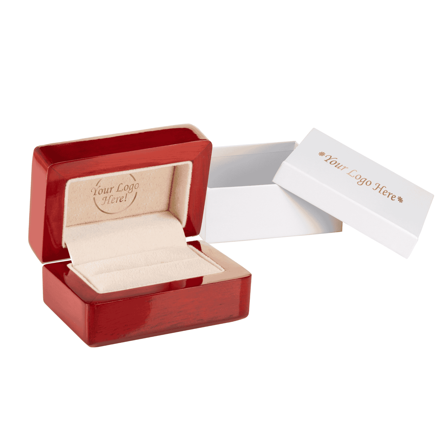 Luxurious Rosewood Double Ring Box