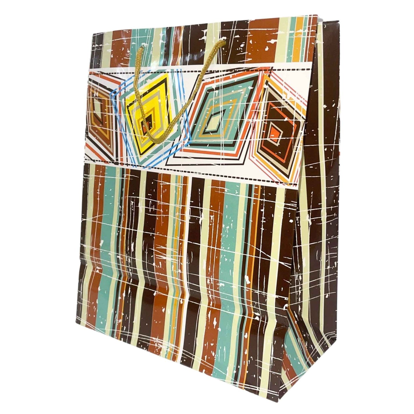 Brown and Green Stripe Bag