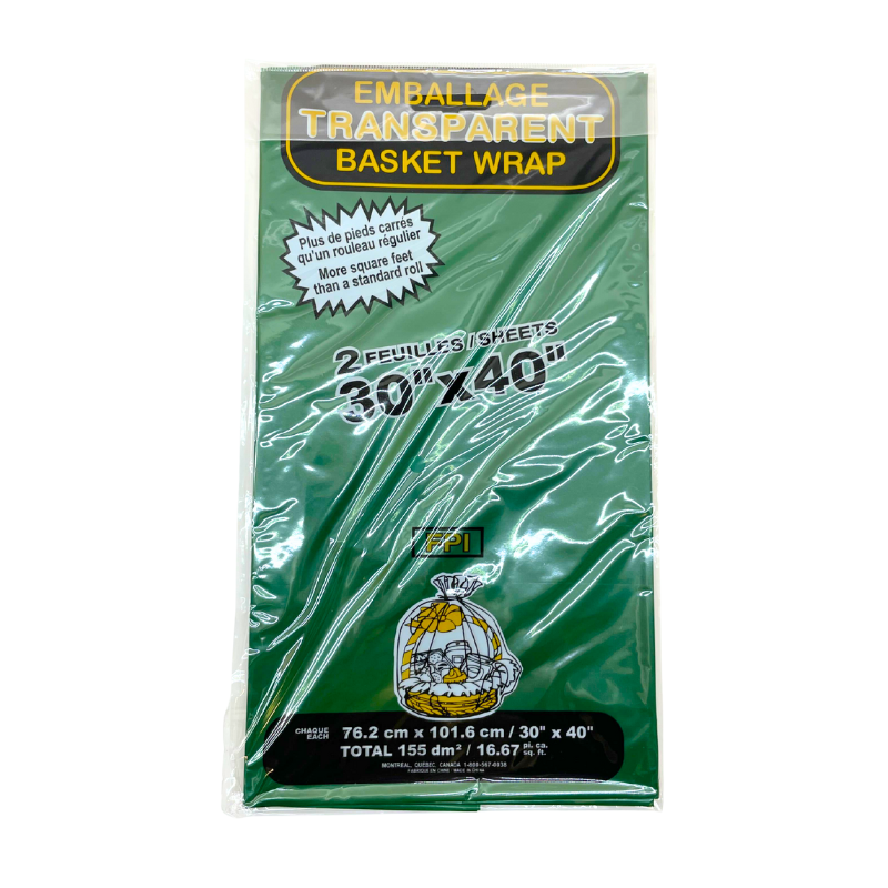 Clear Cello Wrap - 30" x 40"