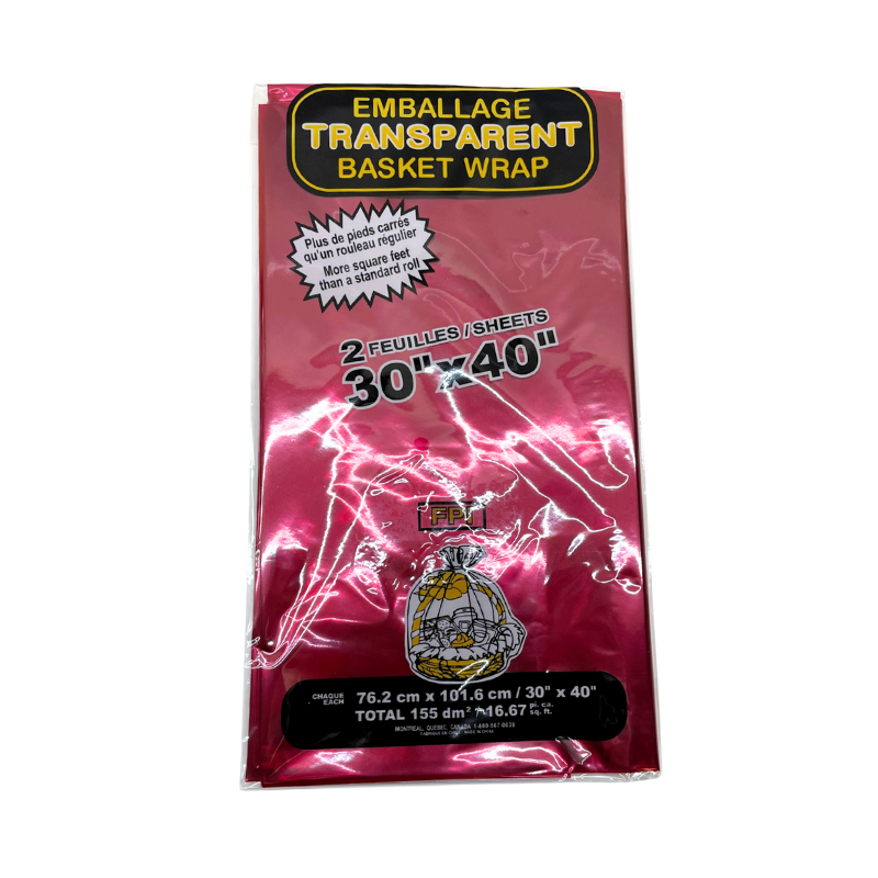 Clear Cello Wrap - 30" x 40"