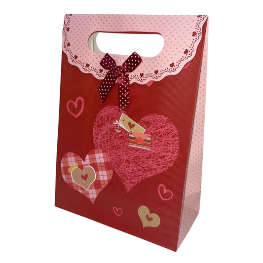 Large Heart Flap Bag 11" x 6" x 14"