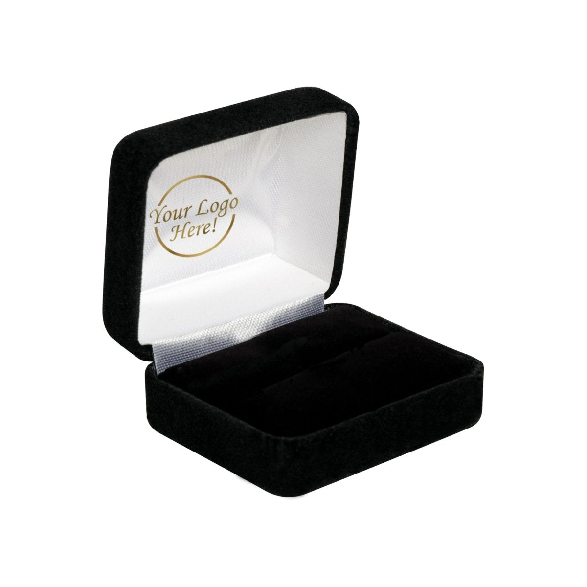 Double Ring Box in Plushed Velour - Perfect for Your Precious Rings