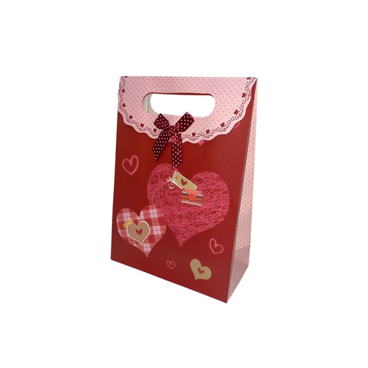 Small Heart Flap Bag 7.5" x 3.5" x 10.5"